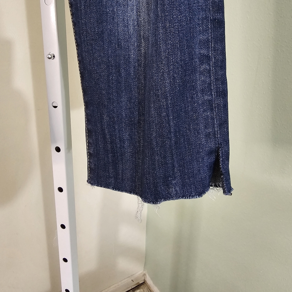 Kut from the Kloth Reese‎ Ankle Straight Leg Jeans Light Distress Dark Wash 6 - Picture 4 of 10